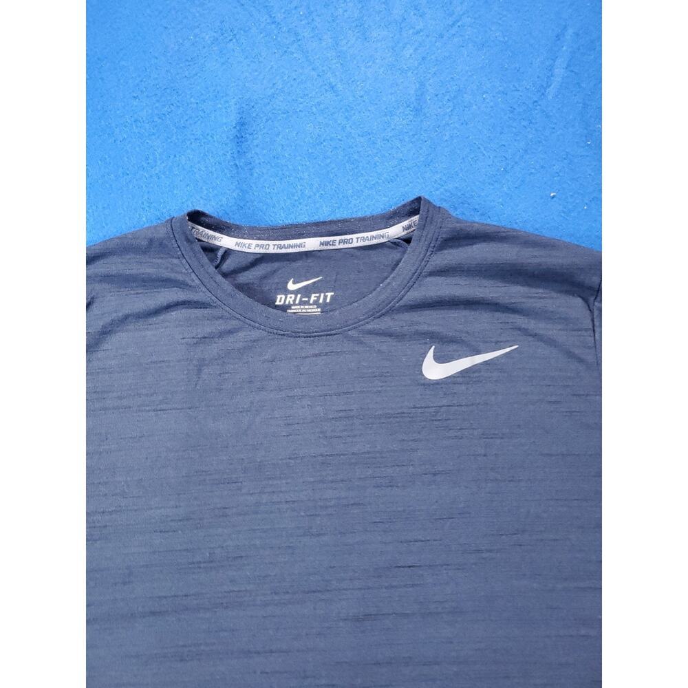 Nike Pro Training Dri-Fit Blue Running T-Shirt Men's Size XL - Picture 2 of 11